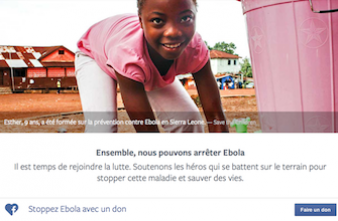Ebola : Facebook incite à faire des dons